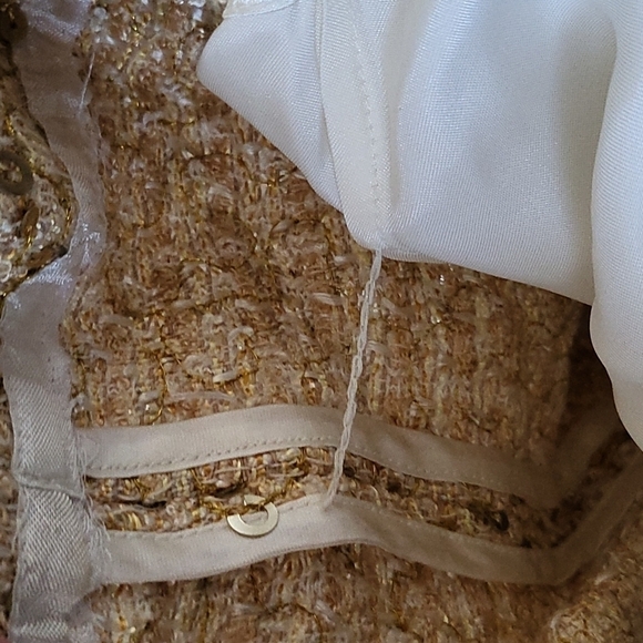 kate spade skirt the rules gold metallic sequined tweed skirt - Picture 10 of 14